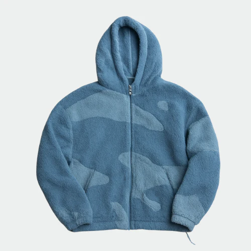 Men's Hooded Jacket with Zip Front