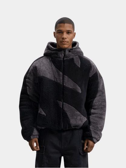 Men's Hooded Jacket with Zip Front