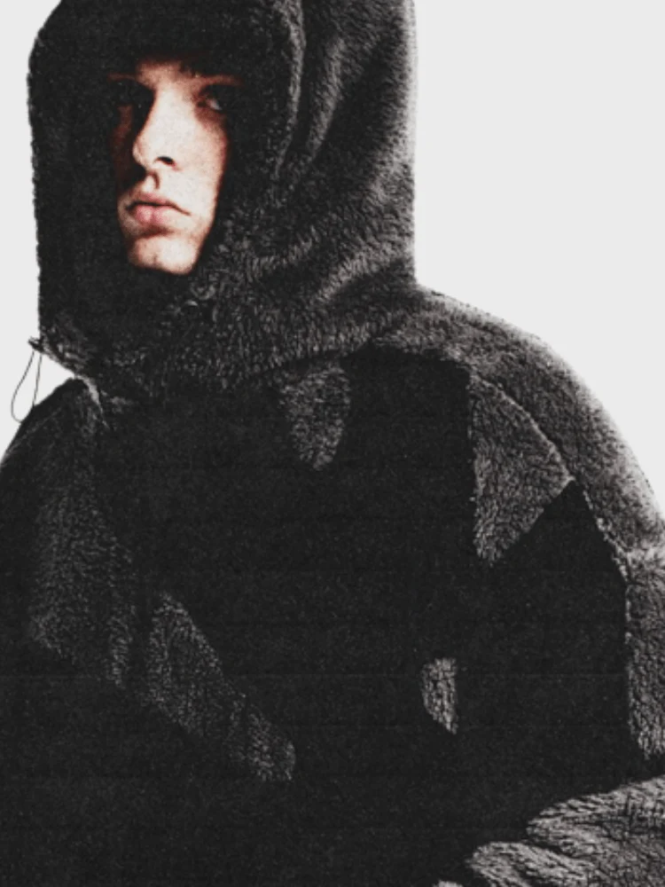 Men's Hooded Jacket with Zip Front