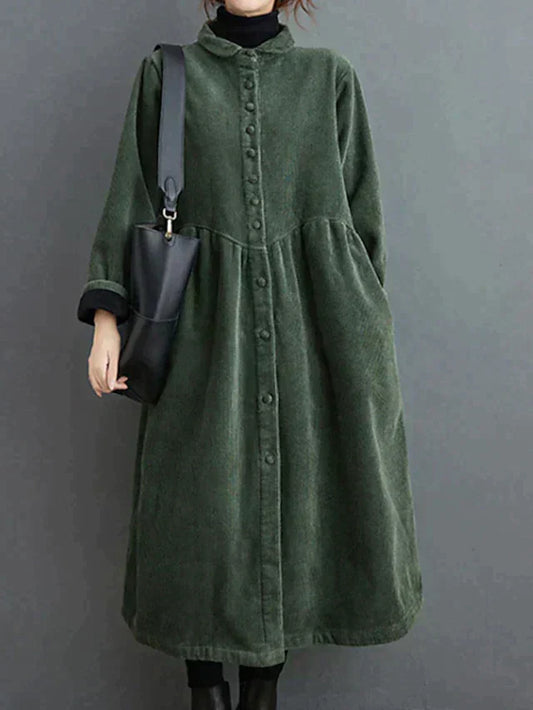 Women's Corduroy Dress with Relaxed Fit