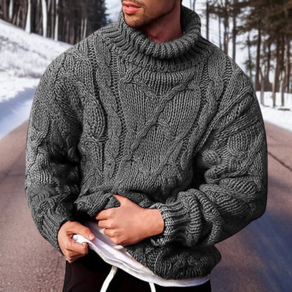 Men's Cable Knit Roll-Neck Jumper - photo 2