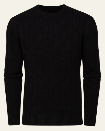 Men's Cable Knit Wool Jumper - photo 2