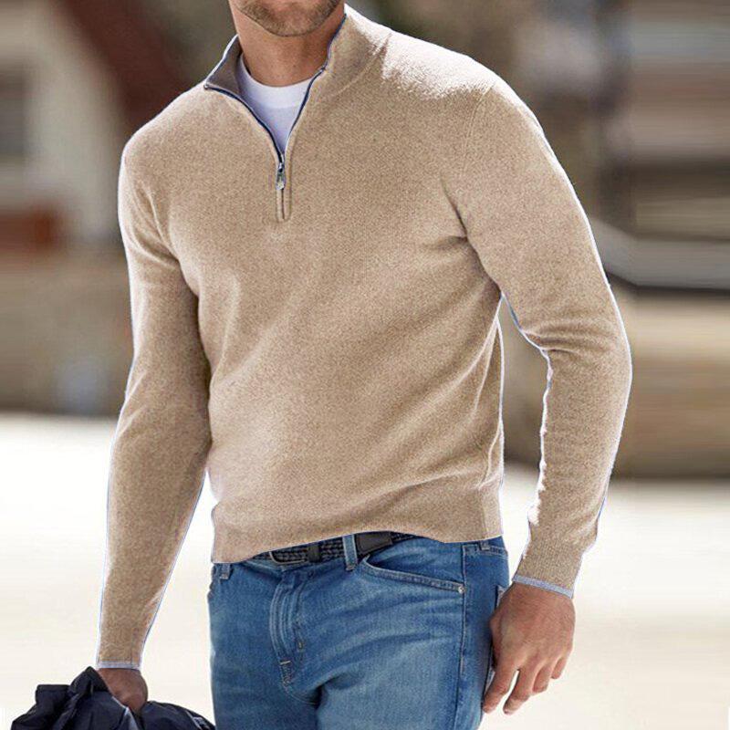 Men's Half-Zip Jumper with High Neck - photo 1