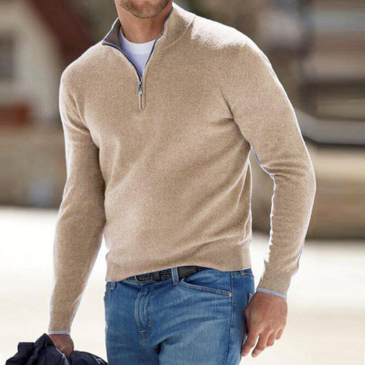 Men's Half-Zip Jumper with High Neck - photo 1