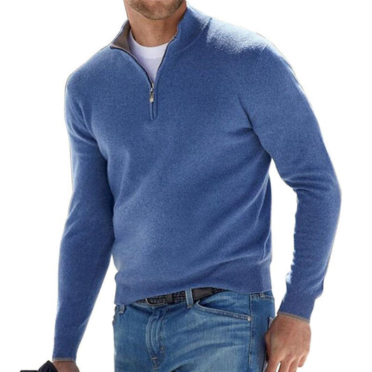 Men's Half-Zip Jumper with High Neck - photo 2