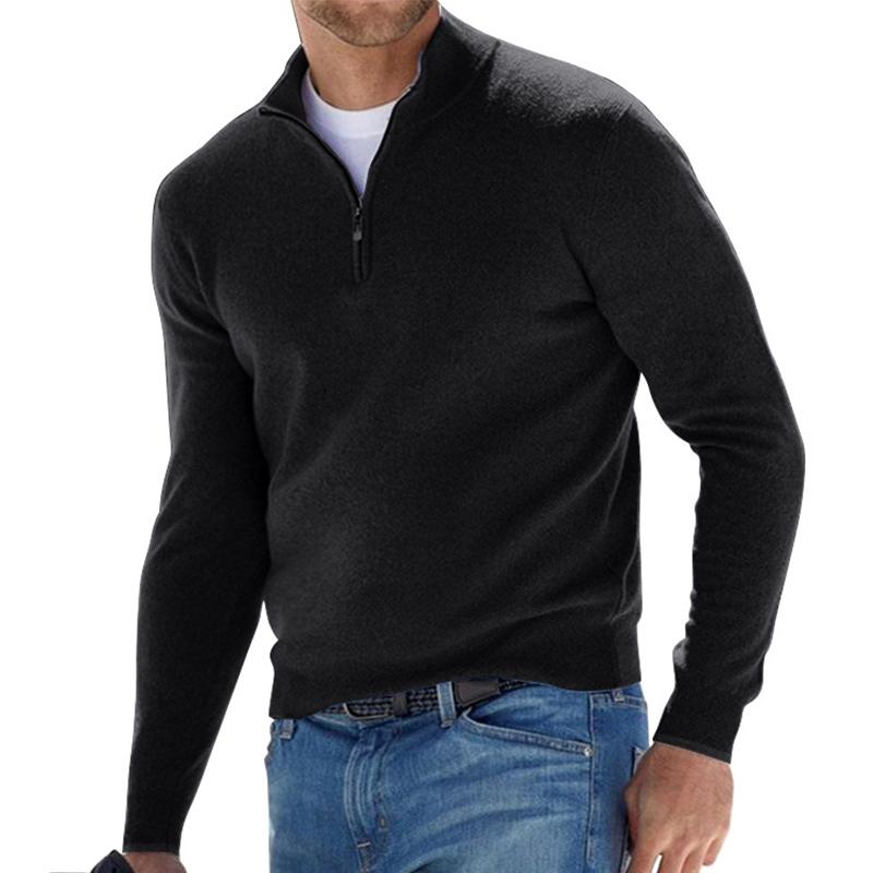 Men's Half-Zip Jumper with High Neck - photo 3