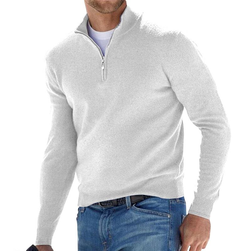 Men's Half-Zip Jumper with High Neck - photo 4