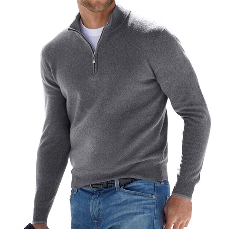 Men's Half-Zip Jumper with High Neck - photo 5