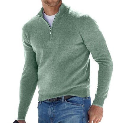Men's Half-Zip Jumper with High Neck - photo 6