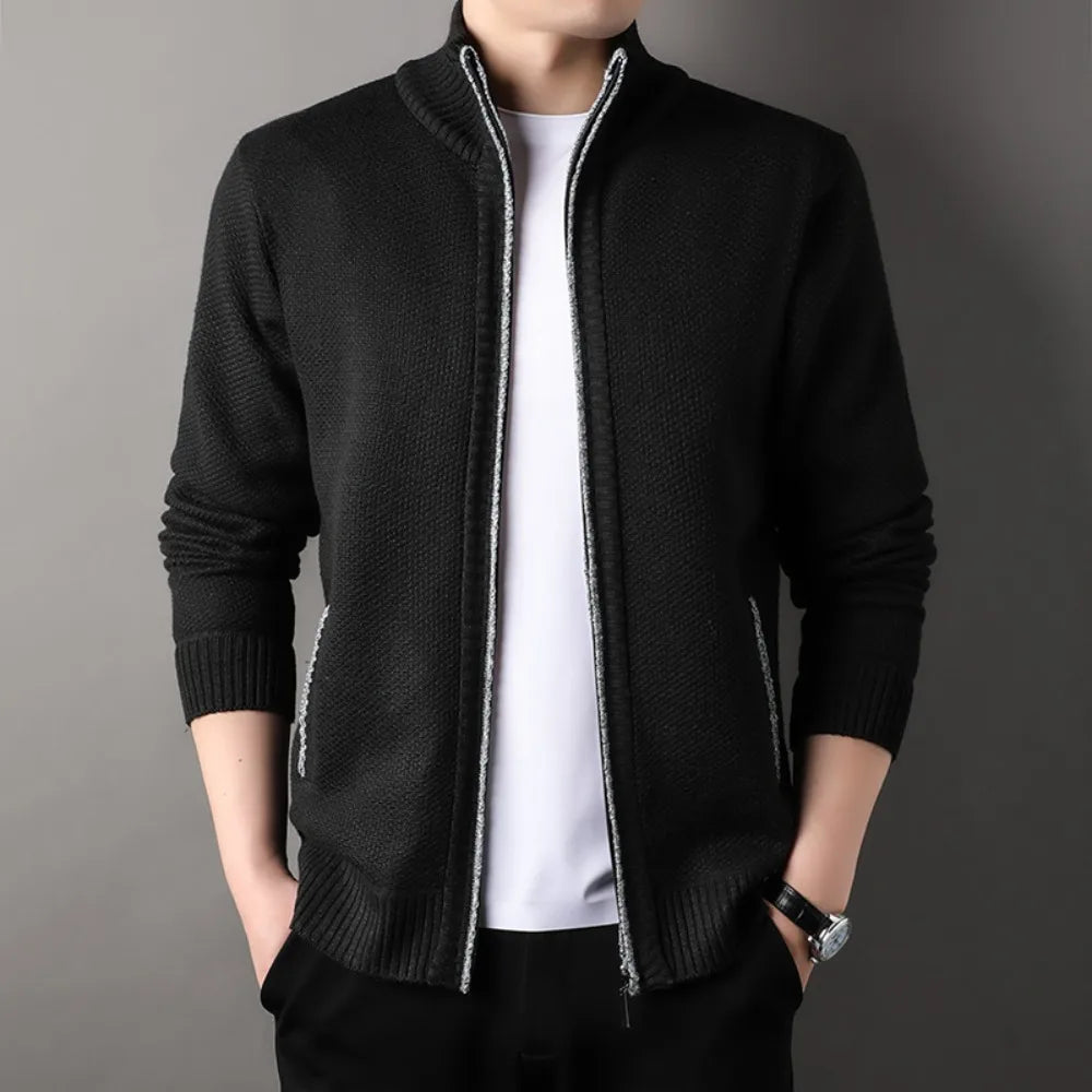 Men's Knitted Jacket with Full Zip - photo 3