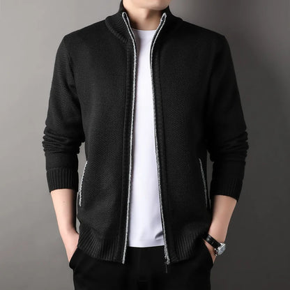 Men's Knitted Jacket with Full Zip - photo 3