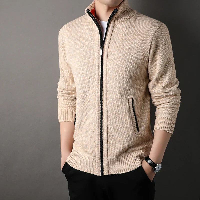Men's Knitted Jacket with Full Zip - photo 4