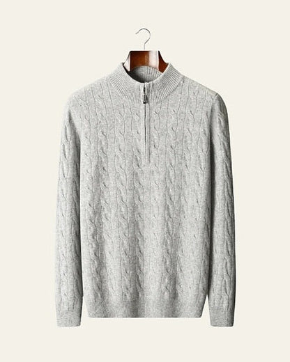 Men's Merino Wool Half-Zip Knit Jumper - photo 7