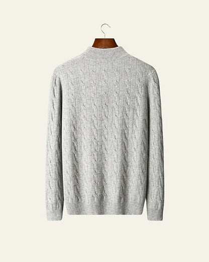 Men's Merino Wool Half-Zip Knit Jumper - photo 8
