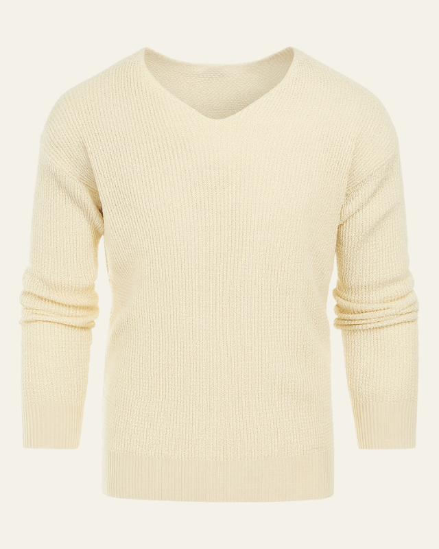 Men's Soft V-Neck Knit Jumper - photo 1