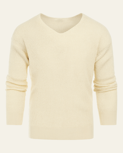 Men's Soft V-Neck Knit Jumper - photo 1