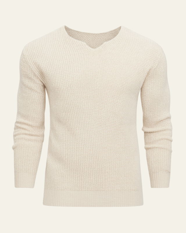 Men's Soft V-Neck Knit Jumper - photo 2