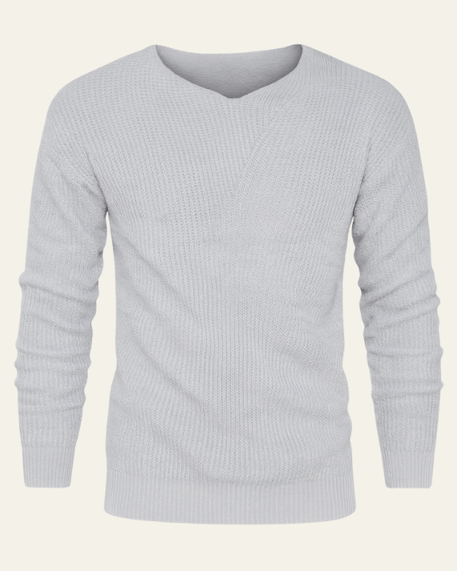 Men's Soft V-Neck Knit Jumper - photo 3