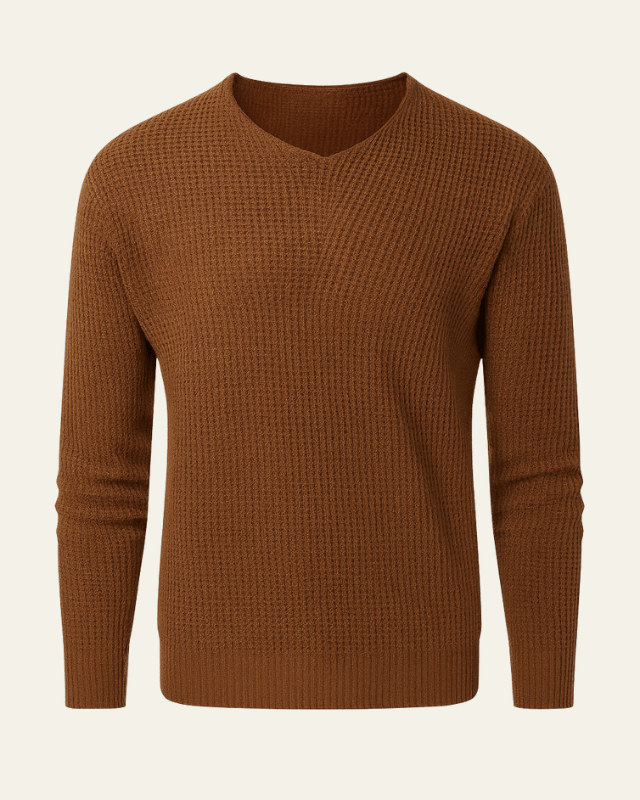 Men's Soft V-Neck Knit Jumper - photo 4