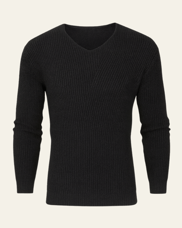 Men's Soft V-Neck Knit Jumper - photo 5
