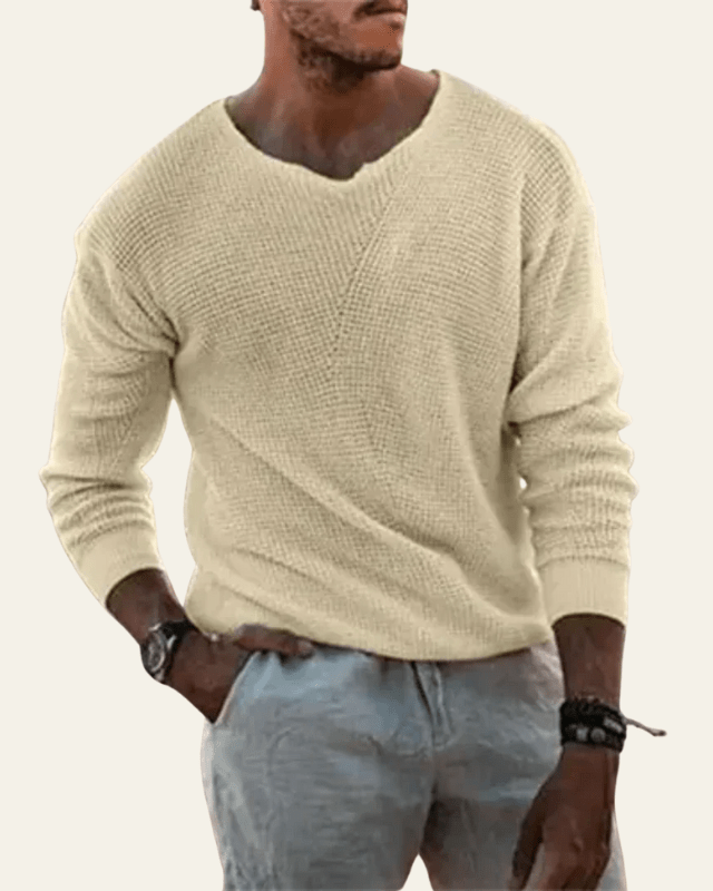 Men's Soft V-Neck Knit Jumper - photo 6