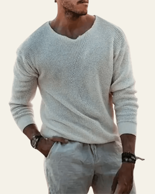 Men's Soft V-Neck Knit Jumper - photo 7