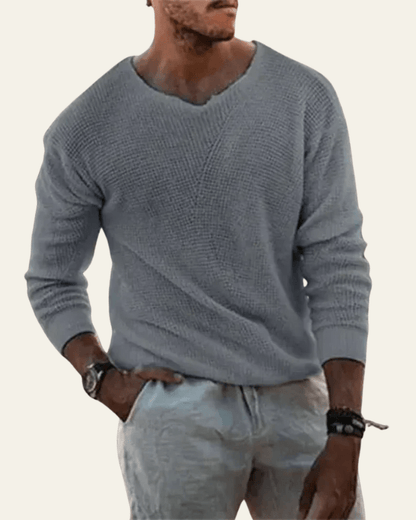 Men's Soft V-Neck Knit Jumper - photo 8