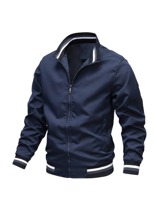 Men's Stand-Collar Bomber Jacket - photo 1