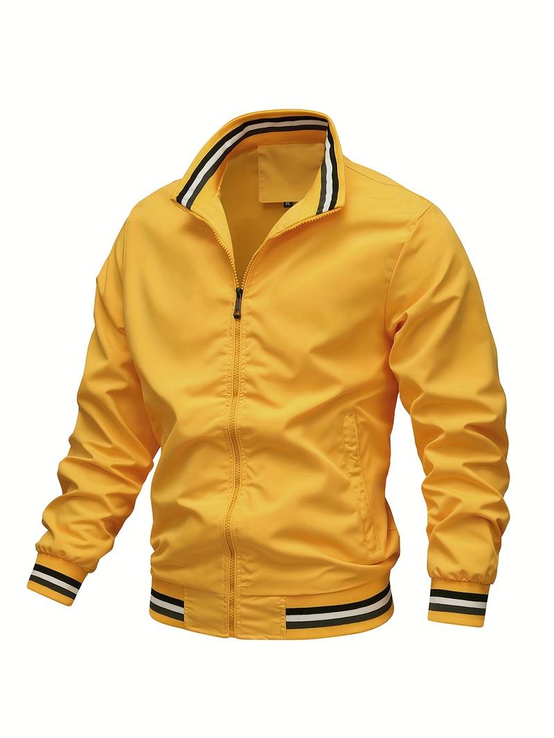 Men's Stand-Collar Bomber Jacket - photo 3