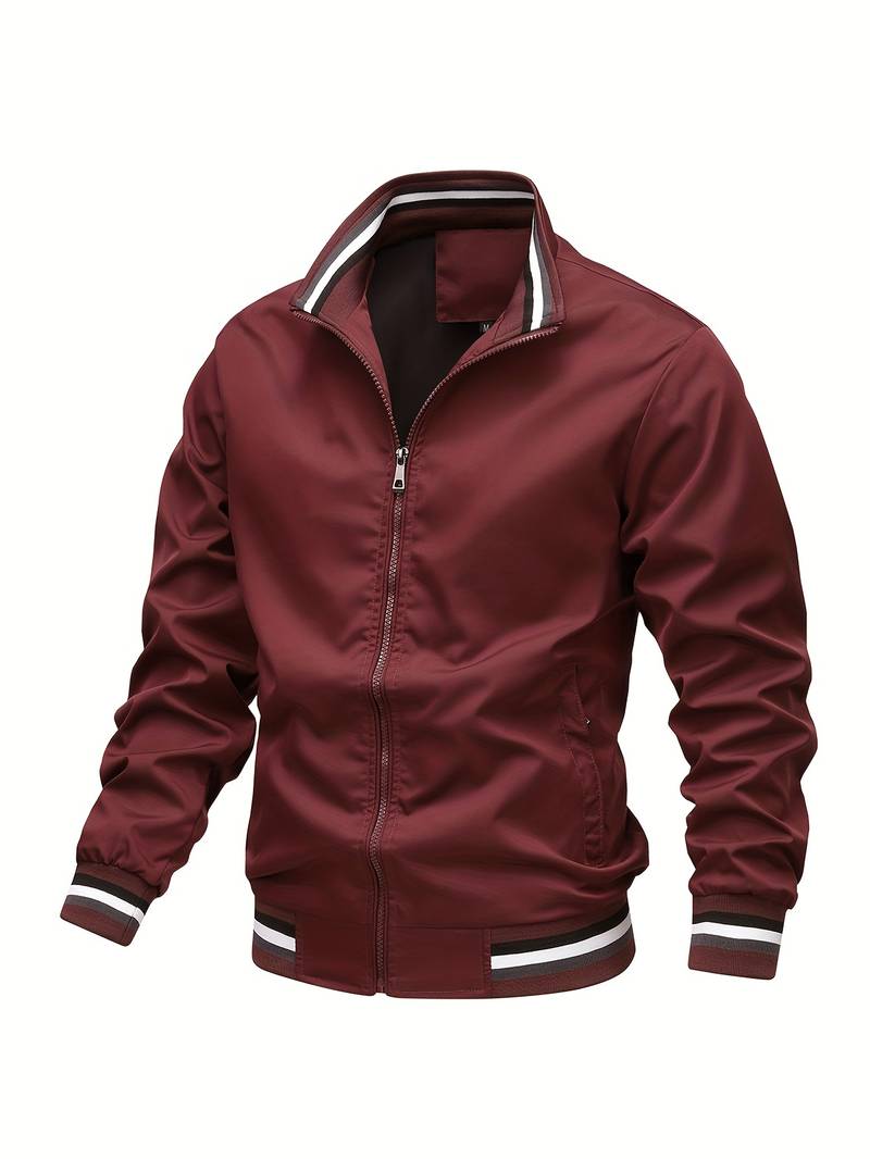 Men's Stand-Collar Bomber Jacket - photo 4