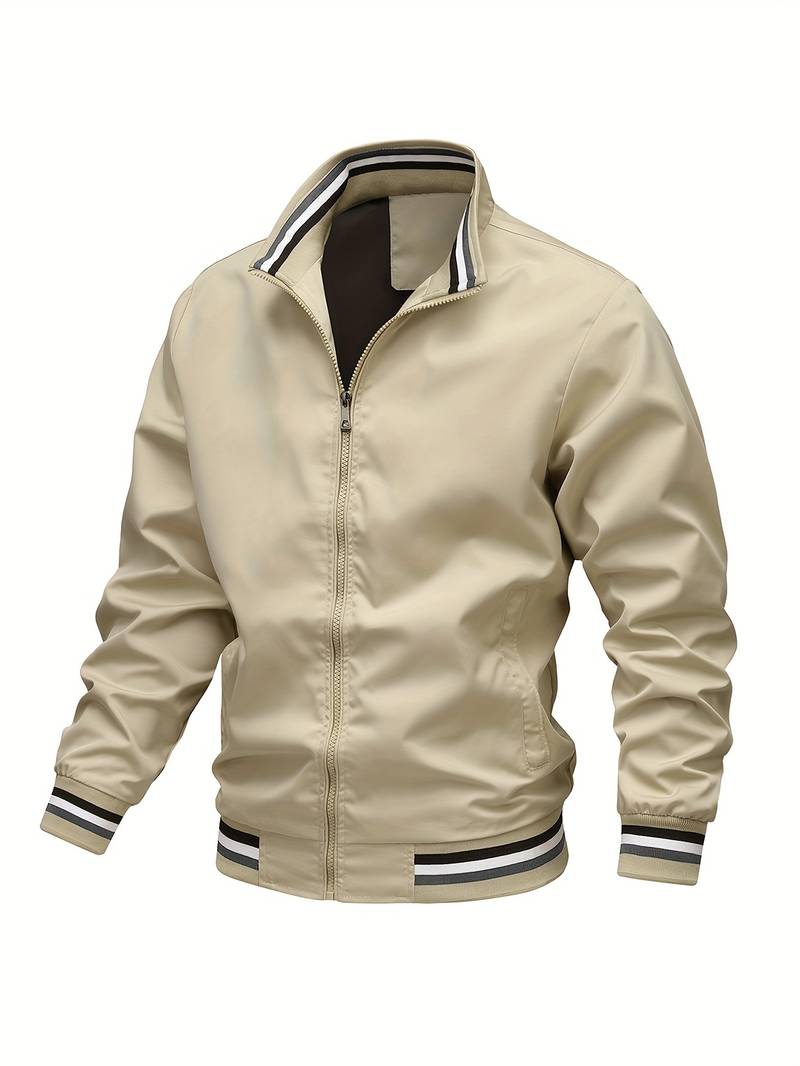 Men's Stand-Collar Bomber Jacket - photo 5