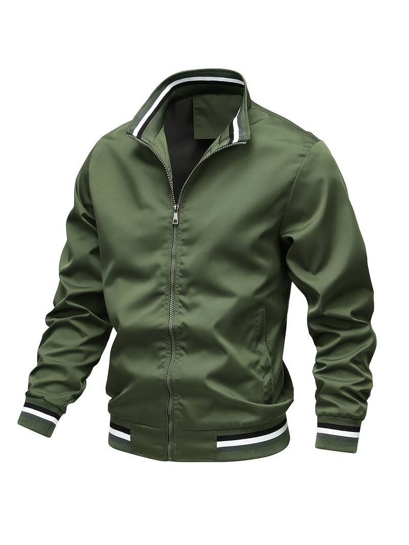 Men's Stand-Collar Bomber Jacket - photo 7