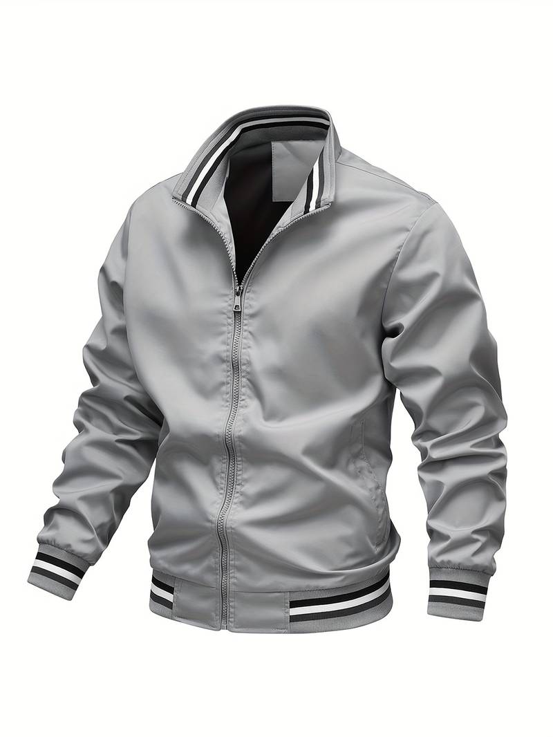 Men's Stand-Collar Bomber Jacket - photo 8