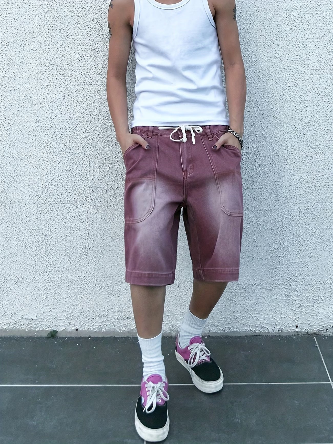Men’s Straight-Leg Shorts with Drawstring
