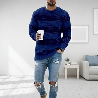 Men's Striped Knit Jumper - photo 2