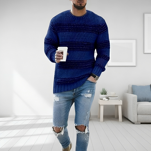 Men's Striped Knit Jumper - photo 2