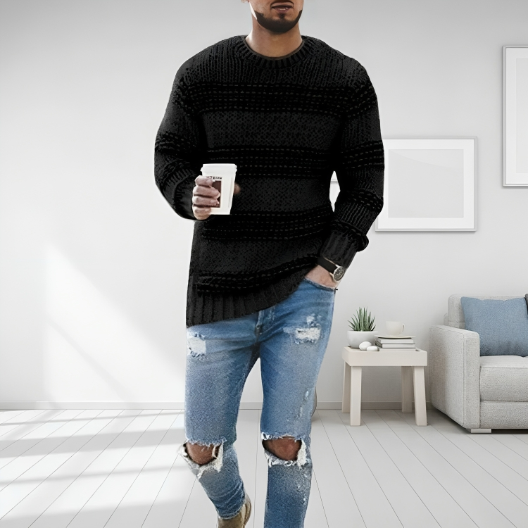 Men's Striped Knit Jumper - photo 3