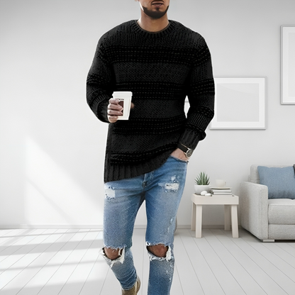 Men's Striped Knit Jumper - photo 3