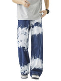Men’s Wide-Leg Pants with Paint-Splatter Print