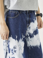Men’s Wide-Leg Pants with Paint-Splatter Print