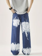 Men’s Wide-Leg Pants with Paint-Splatter Print