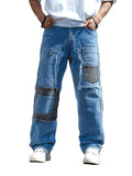 Men’s Wide-Leg Patchwork Pants