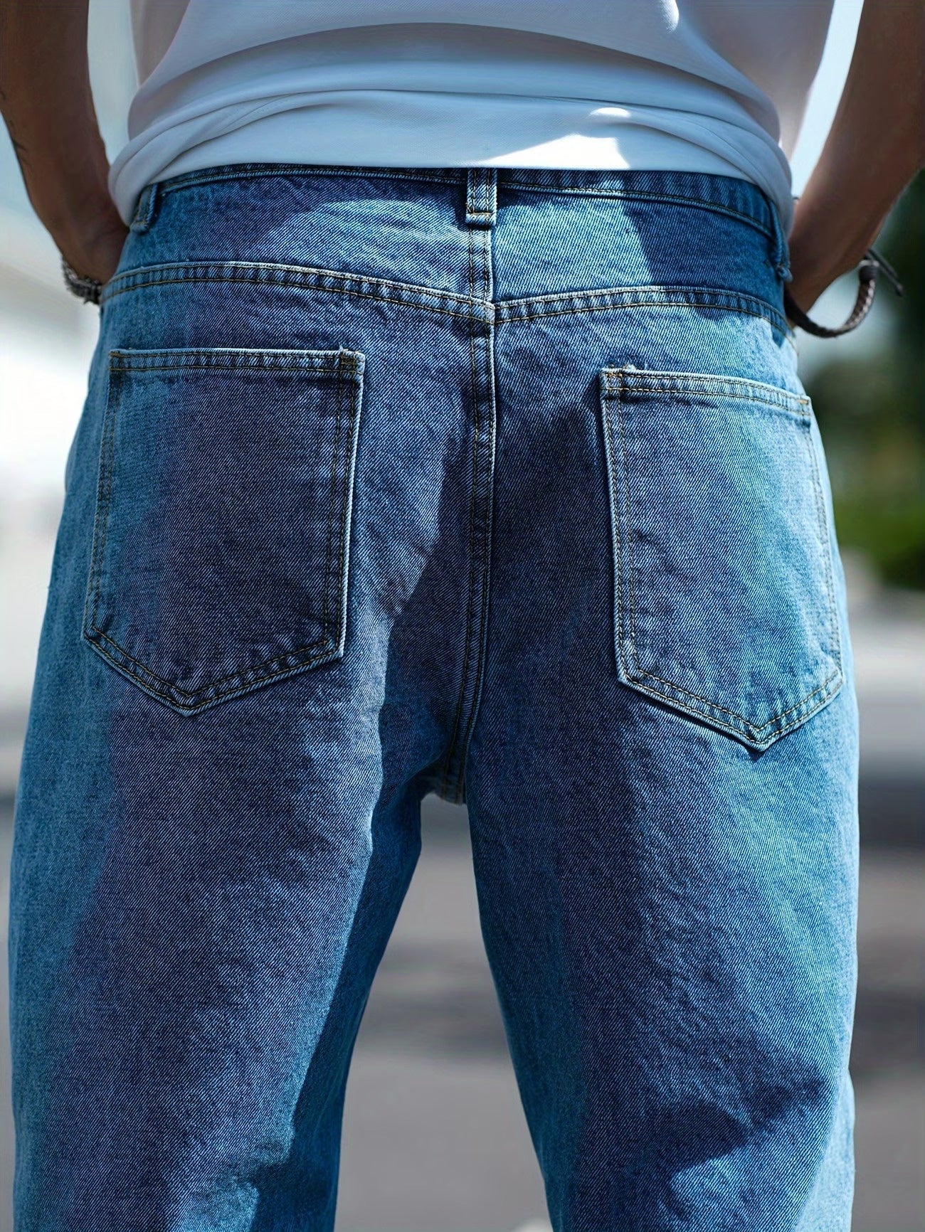 Men’s Wide-Leg Patchwork Pants