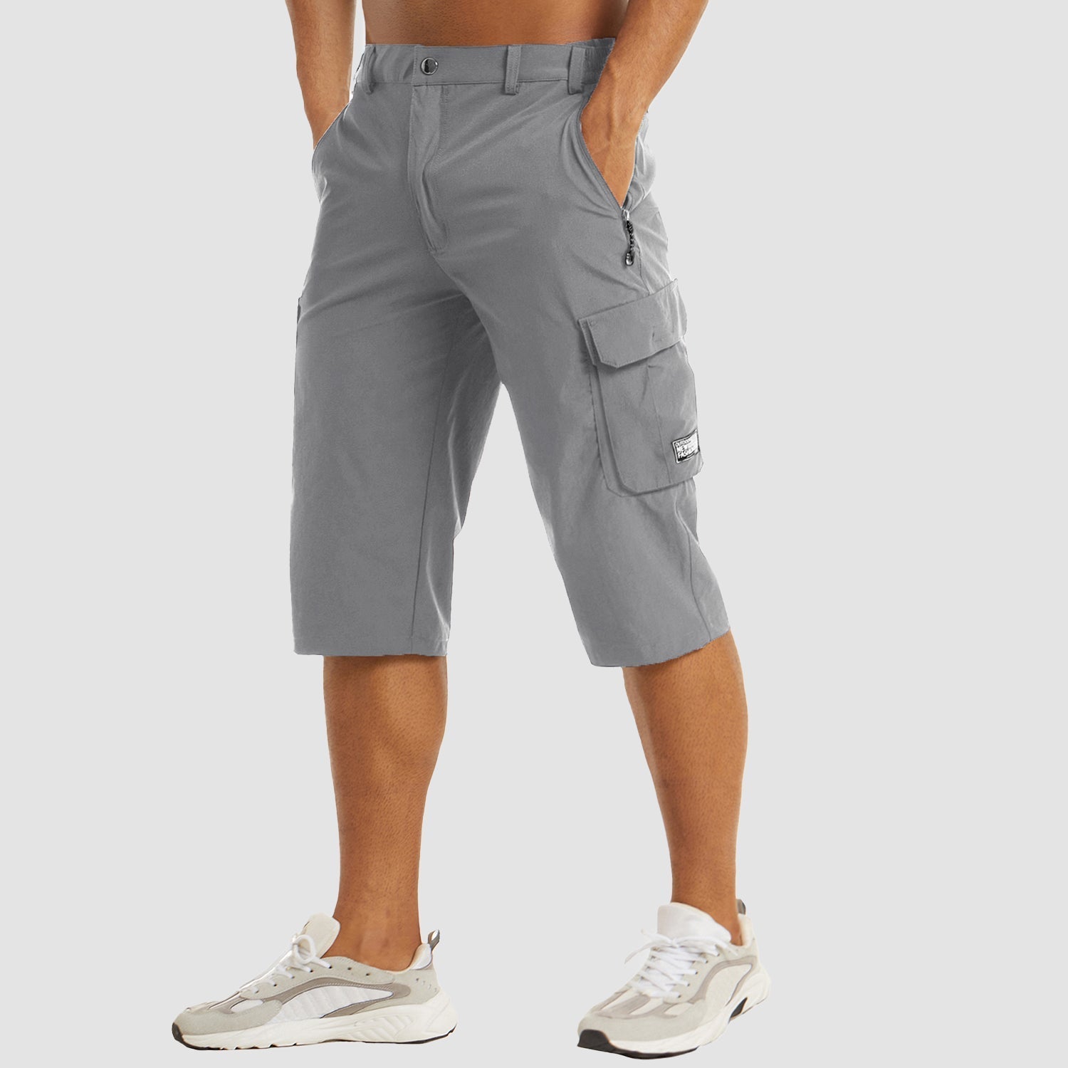 Men's Cargo Shorts with Side Pockets-9