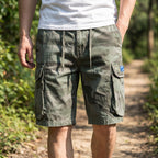 Men's Cargo Shorts with Side Pockets-5