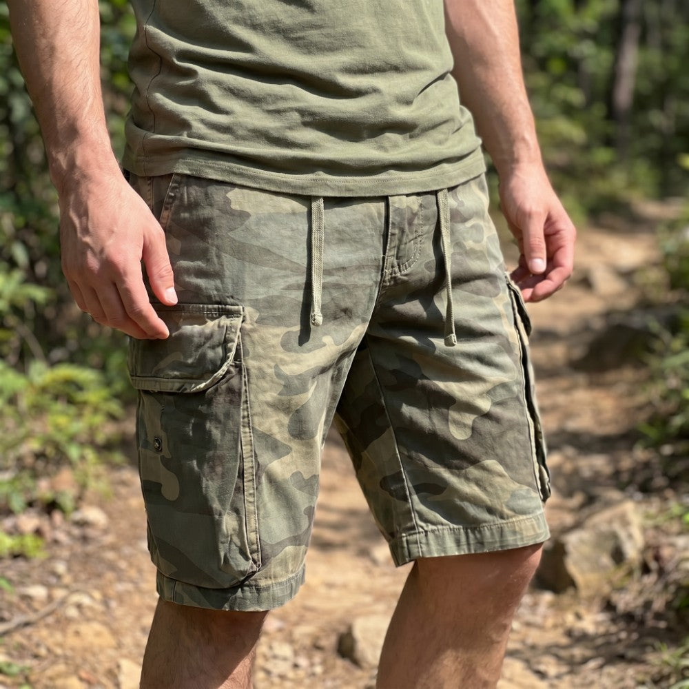Men's Cargo Shorts with Side Pockets-8