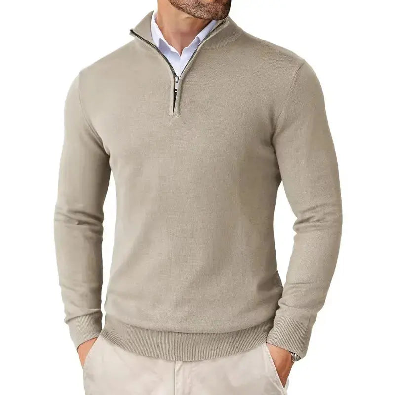 Men's Casual Half-Zip Sweater-13