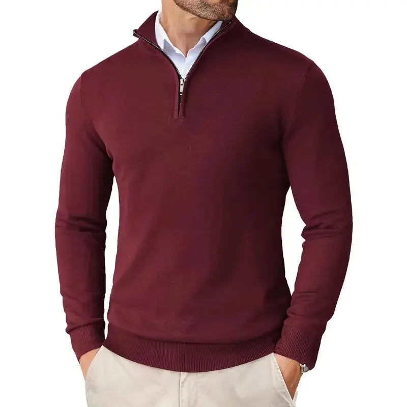 Men's Casual Half-Zip Sweater-8