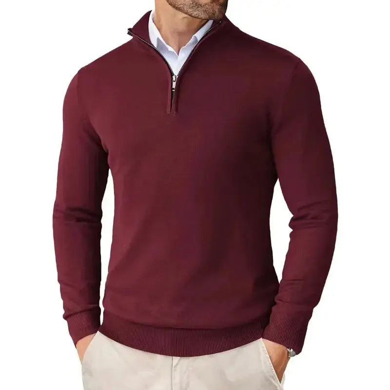 Men's Casual Half-Zip Sweater-5