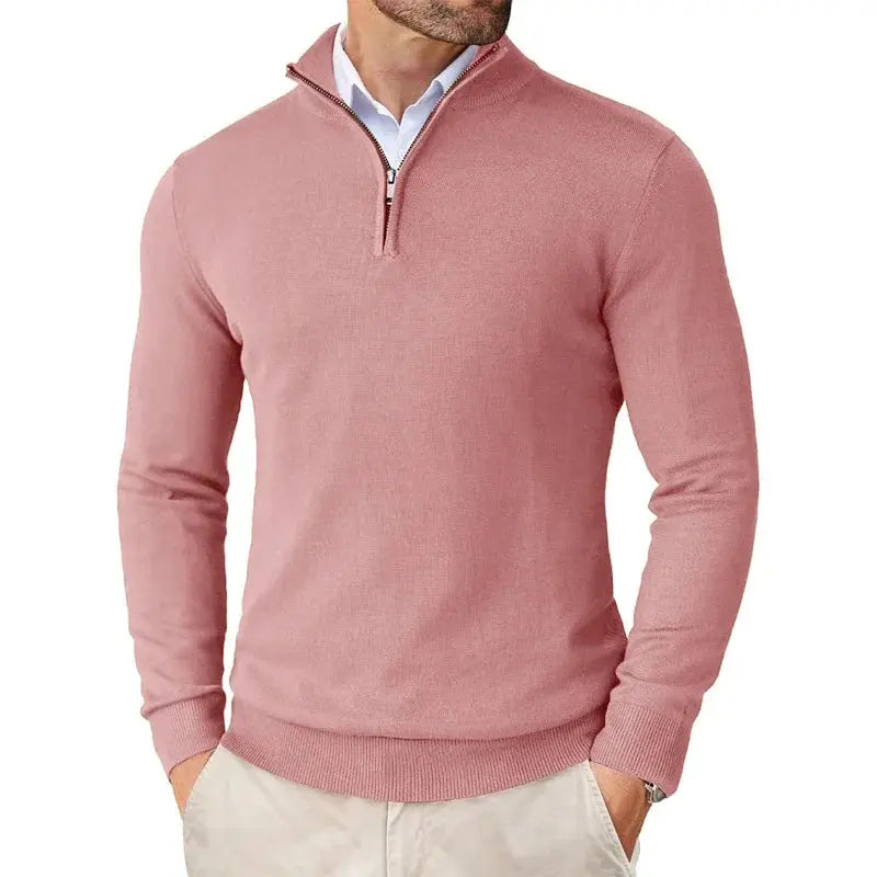 Men's Casual Half-Zip Sweater-7